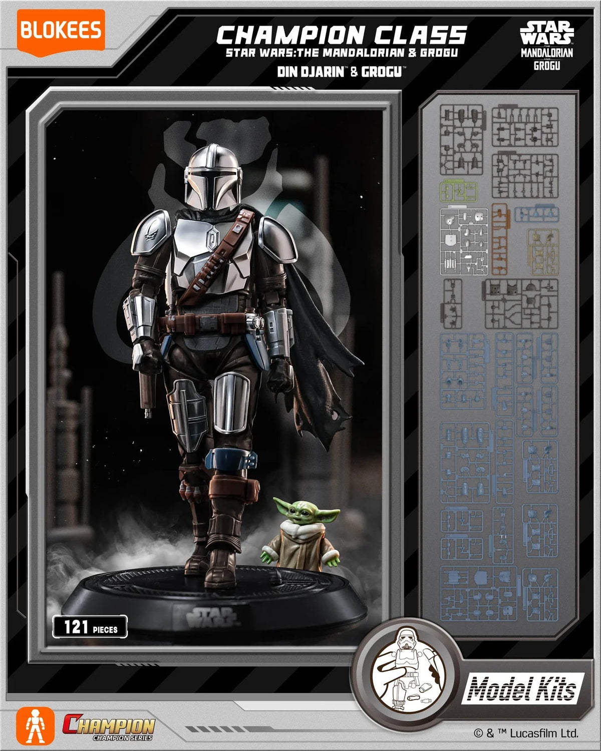 Blokees Star Wars - Champion Class 05 - Mandalorian and Grogu (DIN Djarin & Grogu) - Model Kit