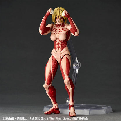 Revoltech A.y. Attack On Titan Female Titan 2027 Re-Release Action Figure