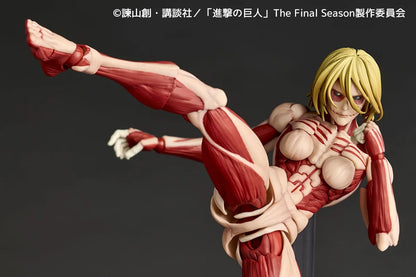 Revoltech A.y. Attack On Titan Female Titan 2027 Re-Release Action Figure