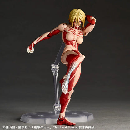 Revoltech A.y. Attack On Titan Female Titan 2027 Re-Release Action Figure