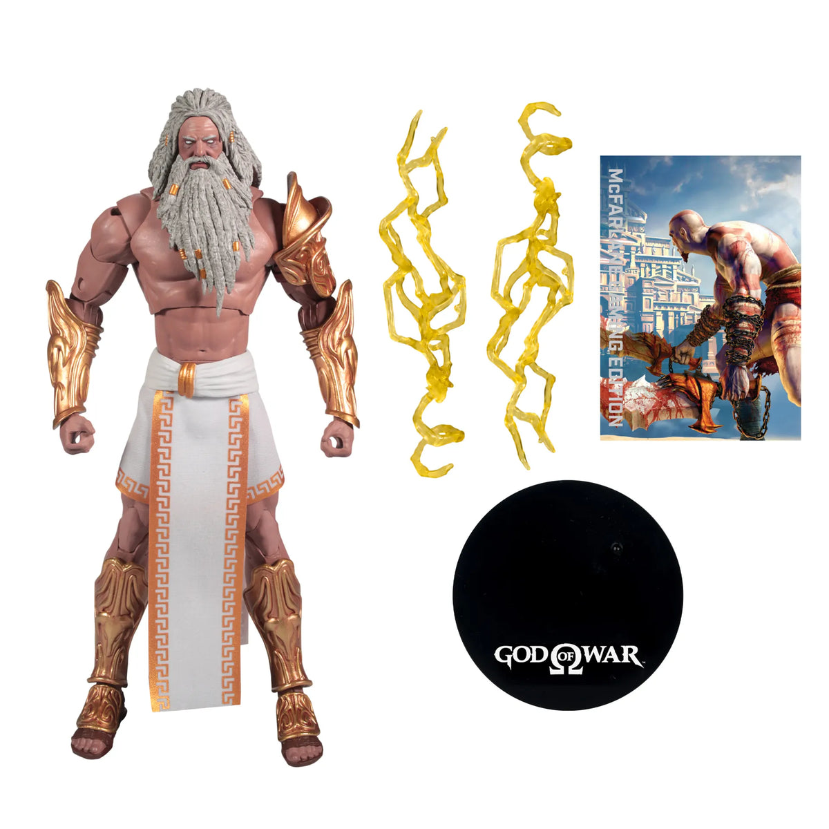 Mcfarlane Gaming Ed 7inch God Of War Wv2 Zeus Greek Era Action Figure