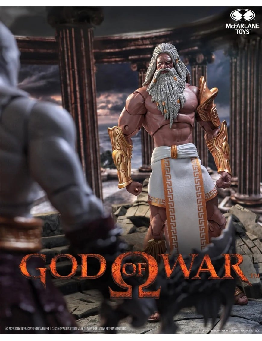 Mcfarlane Gaming Ed 7inch God Of War Wv2 Zeus Greek Era Action Figure