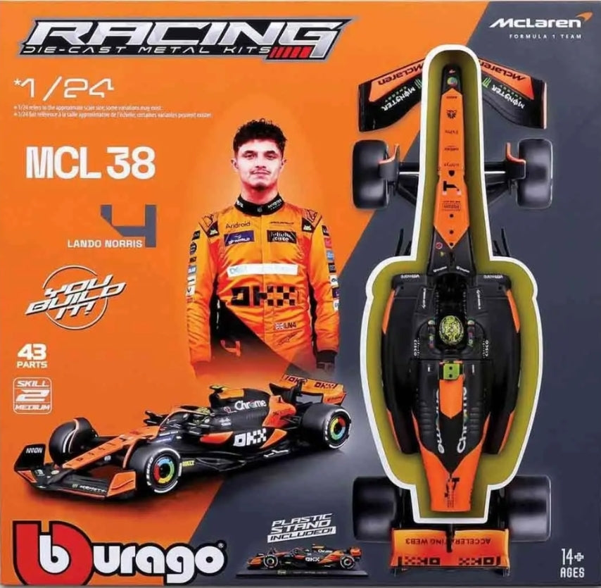 Mclaren F1 Mcl38 - Lando Norris With Helmet - Model Kit 1:24